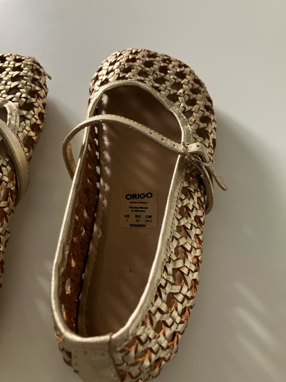 The Women's Woven Ballerina Mary Jane by Anya Origo barefoot shoes - Picture 3 of 11
